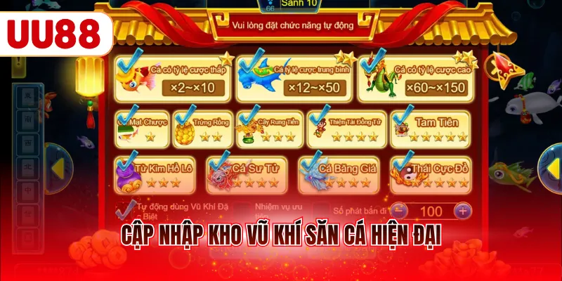 Cập nhập kho vũ khí săn cá hiện đại