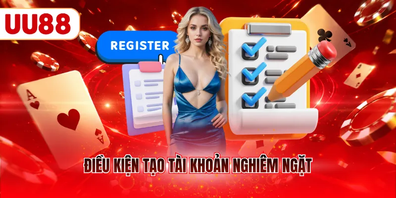 Điều kiện tạo tài khoản nghiêm ngặt