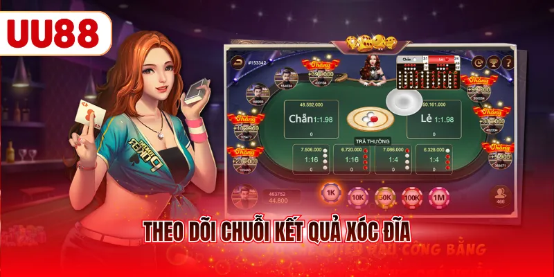 Theo dõi chuỗi kết quả Xóc Đĩa